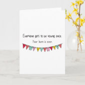 Lieve hemel, iedereen krijgt één keer jong te zijn kaart (Gele Bloem)