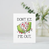 Lieve hemel, ik ga niet weg uit Funny Iceberg Lett Briefkaart (Staand voorkant)