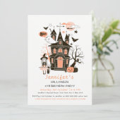 Lieve hemel kinderen Birthday Halloween Invit Kaart (Staand voorkant)