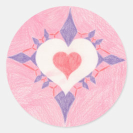 Lieve hemel ronde sticker