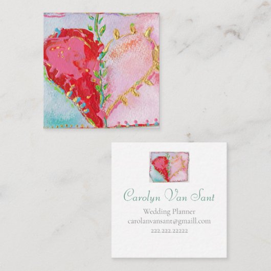 Lieve hemel vierkante visitekaartje (Voorkant / Achterkant)