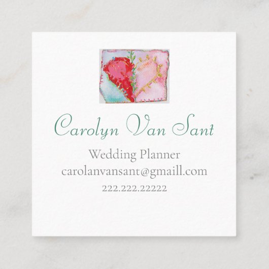 Lieve hemel vierkante visitekaartje (Achterkant)