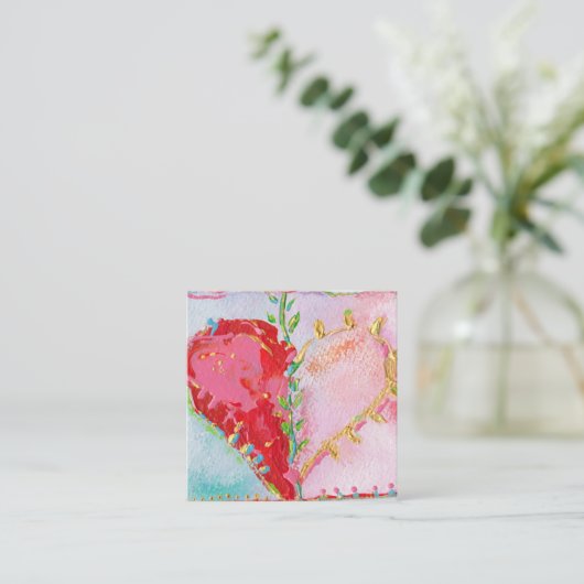 Lieve hemel vierkante visitekaartje (Staand voorkant)