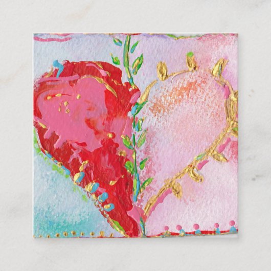 Lieve hemel vierkante visitekaartje (Voorkant)