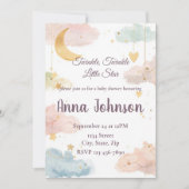 Lieve Hemelse Baby Shower Uitnodiging | Aquarel (Voorkant)