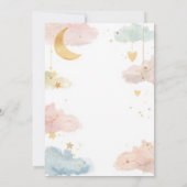 Lieve Hemelse Baby Shower Uitnodiging | Aquarel (Achterkant)