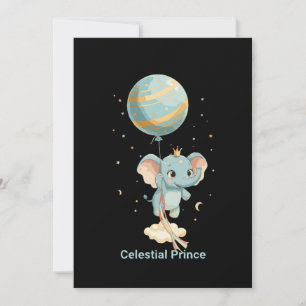 Lieve Hemelse Prins Olifant Ballonnen Sterren Verp Kaart