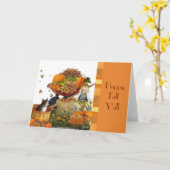 Lieve herfst-oogst kaart (Gele Bloem)