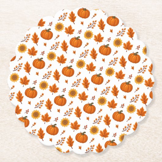 Lieve herfst oogst kartonnen onderzetters (Voorkant)