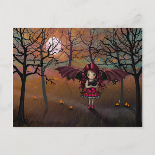 Lieve Herfst Vampier en Zwarte Kat Briefkaart