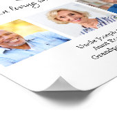 Lieve Herinnering 3 Foto Collage Herdenking Trouwe Poster (Hoek)