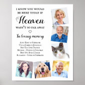 Lieve Herinnering 6 Foto Hemel Huwelijk Herdenking Poster (Voorkant)