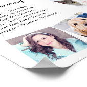 Lieve Herinnering 6 Foto Hemel Trouw Herdenkingsdi Poster (Hoek)