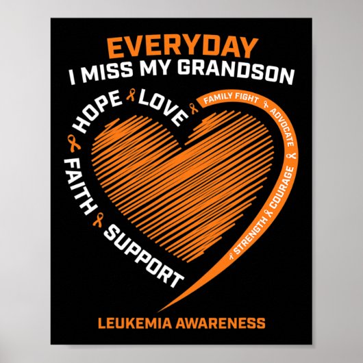 Lieve Herinnering Aan Mijn Kleinzoon Leukemie Bewu Poster (Voorkant)