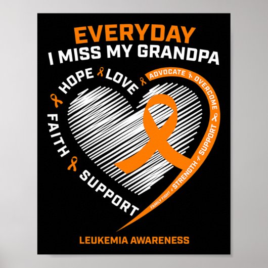 Lieve Herinnering Aan Mijn Opa Herdenking Leukemie Poster (Voorkant)