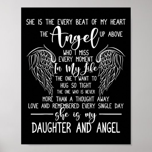 Lieve Herinnering Grappige Quote Mijn Dochter Miss Poster (Voorkant)