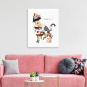 Lieve Herinnering Kat Foto Collage Huisdier Herden Canvas Afdruk (Insitu (Woonkamer))