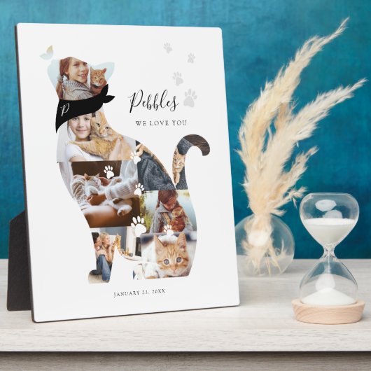 Lieve herinnering Kat Foto Collage Huisdier Herden Fotoplaat (Zijkant)