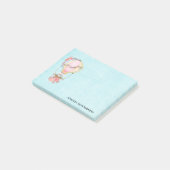 Lieve heteluchtballon met beer waterverf post-it® notes (Schuin)