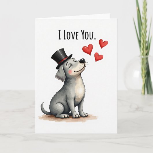 Lieve Hond Ik Hou Van Jou Kaart (Voorkant)