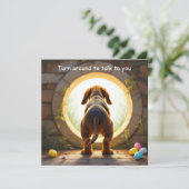 Lieve hond Pasen Feestdagenkaart (Staand voorkant)