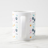Lieve Hondengekkenner Pootafdrukken Grote Koffiekop (Achterkant)