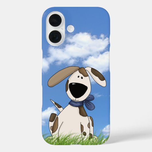 lieve hondenillustratie in gras Case-Mate iPhone case (Achterkant)