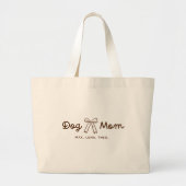 Lieve Hondenmoeder Gepersonaliseerd Grote Tote Bag (Voorkant)