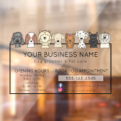 Lieve Hondenrassen Openingstijden  Raamsticker (Vel 2)