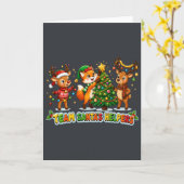 Lieve hulpen van Kerstman Kerstmis Kaart (Gele Bloem)
