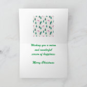 Lieve ijsbeer en kerstboom kaart (Binnen)