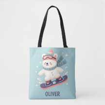 Lieve ijsbeer op een snowboard Persoonlijk