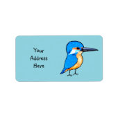 Lieve ijsvogel vogel (retouradres) etiket (Voorkant)