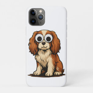 Lieve illustratie van een puppy met grote ogen Case-Mate iPhone case
