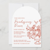 Lieve, informeel Friendsgiving-dinerfeestje Kaart (Voorkant)