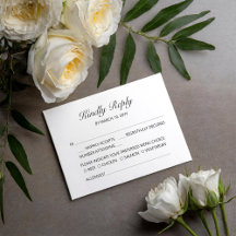 Lieve Informele Huwelijks RSVP Kaart