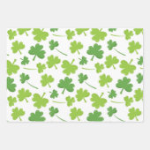 Lieve Irish Clovers Green en White Inpakpapier Vel (Voorkant 2)