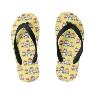 Lieve jamsessie cartoon muzikant humor kinder teenslippers