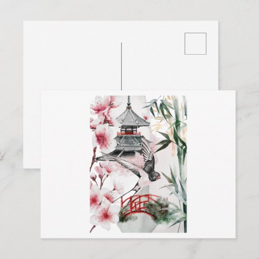 Lieve Japanse omgeving Briefkaart (Voorkant / Achterkant)