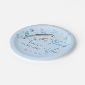 Lieve jongen Narwhal belakt 1 september Papieren Bordje (Gekanteld)