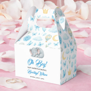 Lieve Jongens Olifant Watercolor Baby Shower Bedankdoosjes