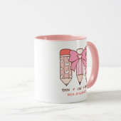Lieve juf Valentijnspotlood aangepast Mok (Voorkant rechts)