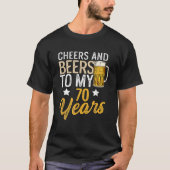 Lieve kaak en bier voor mijn 70-jarige bier t-shirt (Voorkant)