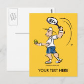 Lieve kaart voor tennisspelers (Voorkant / Achterkant)