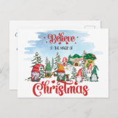 Lieve Kabouter die Kerstmis Viert Feestdagenkaart (Voorkant / Achterkant)