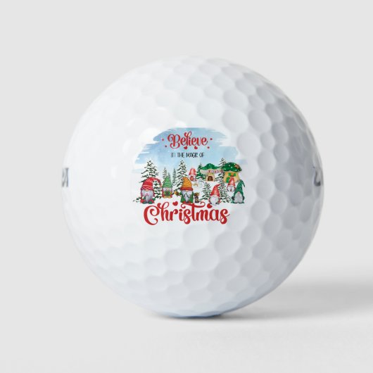 Lieve Kabouter die Kerstmis Viert Golfballen (Voorkant)