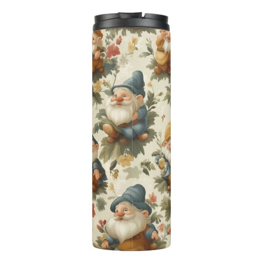 Lieve kabouter en bloemen ontwerp thermosbeker (Achterkant)