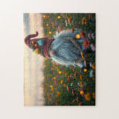 Lieve kabouter in de veldbloemen legpuzzel (Verticaal)