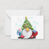 Lieve Kabouter Kerstmis en Nieuwjaarskaart Notitiekaartje (Achterkant)