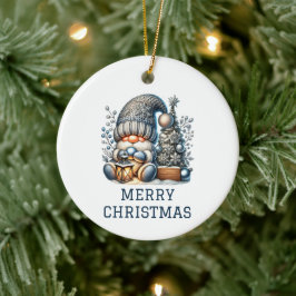 Lieve Kabouter Kerstmis Keramisch Ornament